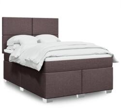 vidaXL sötétbarna szövet rugós ágy matraccal 140 x 190 cm (3290479)