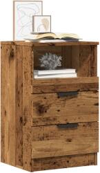 vidaXL 2 db antik fa színű szerelt fa éjjeliszekrény 40 x 36 x 65 cm (856845)