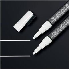 Sigel Folyékony krétamarker, kúpos hegy, 1-2mm SIGEL, fehér, 2db/cs (BA178)