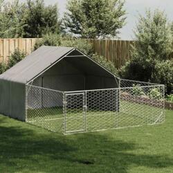 vidaXL horganyzott acél kültéri kutyafuttató kifutóval 5x3x1, 9 m (3329243)