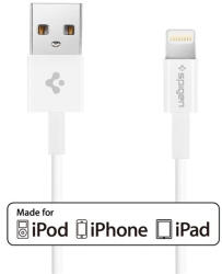 Spigen Essential C10LS Apple iPhone USB / Lightning töltő- és adatkábel, 1m, fehér, MFI (SGP11575)