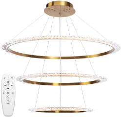 Toolight Szerszámlámpa, LED kristály függőlámpa + APP1202-CP távirányító, arany, OSW-05480 (OSW-05480)
