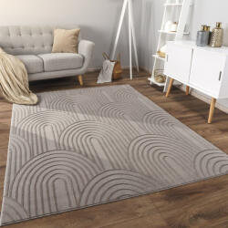 Skandináv Boho Geometriai mintás szürke szőnyeg 80x150 cm