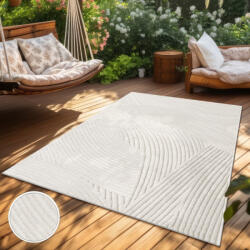Boho skandináv mintás puha krém szőnyeg 120 cm átmérőjű