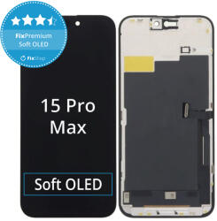 Apple iPhone 15 Pro Max - LCD Kijelző + Érintőüveg + Keret Soft OLED FixPremium
