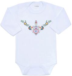 NEW BABY Body pentru copii cu imprimeu New Baby Model folcloric flori, mărime 74 (6-9lr)