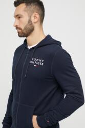 Tommy Hilfiger kapucnis pulcsi otthoni viseletre sötétkék, nyomott mintás, kapucnis - sötétkék L