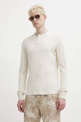 Superdry pamut hosszúujjú bézs, sima - bézs L