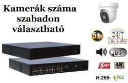 Monitorrs Security - AI IP Aktív dóm kamerarendszer 9-16 kamerával 5 mpix - 6077K9-16