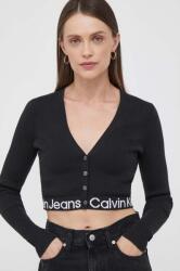 Calvin Klein Jeans kardigán fekete, női, könnyű - fekete M