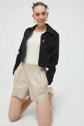 Abercrombie & Fitch rövidnadrág női, bézs, sima, magas derekú - bézs M