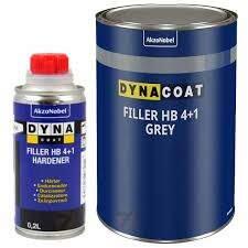 Akzo Nobel Filler HB 4+1 - Alapozó / töltőalapozó szett ( DYNACOAT ) (Szürke 3, 75 liter)