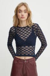 Bardot felső ADONI sötétkék, női, sima, 59741TB - sötétkék S