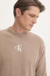 Calvin Klein pamut pulóver könnyű, barna, J30J327404 - barna M