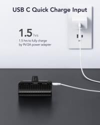 VEGER Q0558P PlugOn powerbank 5000mAh 20W 3A PD QC3.0 Type-C csatlakozóval fekete - fekete