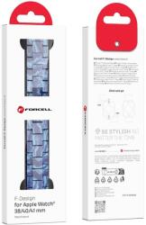 Forcell F-Design FA4 márványmintás csereszíj Apple Watch 38 / 40 / 41 mm - kék