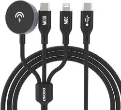 Dudao A12Max+ Apple Watch töltőkábel Type-C és Lightning csatlakozással 100W 1.2m - fekete