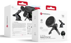 Forcell F-Grip Rapid Charge MagSafe-kompatibilis vezeték nélküli autós töltő Qi2 15W - fekete
