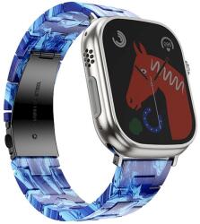 Forcell F-Design FA4 márványmintás csereszíj Apple Watch 42 / 44 / 45 / 49 mm - kék