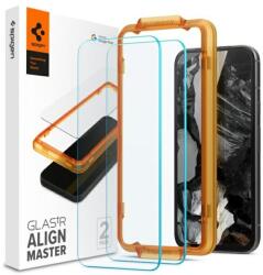 Spigen ALM GLAS. TR edzett üveg felhelyezést segítő kerettel Google Pixel 8A - 2 db
