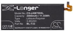 Cameron Sino Li-Polymer akku (3.85V/3000mAh, LG BL-T33 kompatibilis) FEKETE LG Q6 (M700A) (CS-LKM700XL)