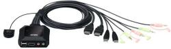 ATEN KVM Switch USB HDMI 4K 3, 5mm, 2 port - CS22H (CS22H)