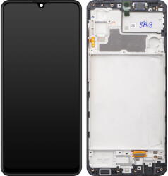 Samsung Piese si componente Display - Touchscreen Samsung Galaxy M32, Cu Rama, Negru, Service Pack GH82-26193A (GH82-25981A)
