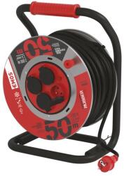 EMOS Cablu prelungitor exterior pe tambur 50 m / 4 prize / negru / cauciuc / 230 V / 1, 5 mm2 - tonerdepot - 799,68 RON