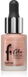 Flormar Glow Drops Highlighter folyékony bőrélénkítő árnyalat 002 Sun Glow 14 ml