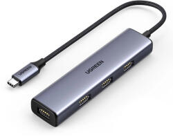 UGREEN Hub USB-C UGREEN CM473, 4 x USB-A 3.0, 0.15m, Gri - gsmnet