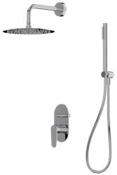 Lavita Cetus set de duș ascuns cu duș de ploaie crom 5900378341901 (5900378341901)