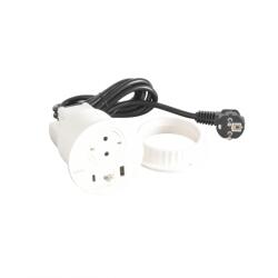 Legrand Disq 80 1 Plug + 2 USB (654710)