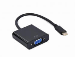 Gembird Cablexpert USB-C - VGA adapter fekete (A-CM-VGAF-01)