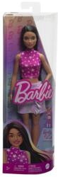 Barbie Papusa Barbie Fashionistas - Barbie bruneta cu top roz cu stelute Papusa
