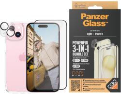 Panzer üvegvédő fólia Apple iPhone 15.3 az 1-ben, UWF, Bundle, UWF képernyővédő, HardCase, kameravédő fólia (stk5711724211720)