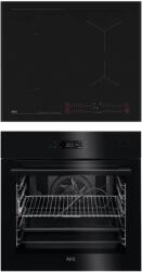 AEG Pachet incorporabil AEG - Cuptor electric BPK748380M, Wi-Fi, 71 litri + Plita inductie IKE64450FB, 60 cm, PowerBoost, DoubleBridge (BPK748380M-IKE64450FB)