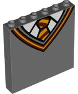 LEGO® Panou 1 x 6 x 5 decorată cu cravată, pulover Gryffindor (6351623)