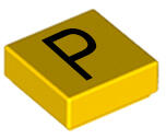 LEGO® Placă netedă 1 x 1 litera P (litera-p-g)