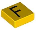 LEGO® Placă netedă 1 x 1 litera F (litera-f-g)
