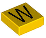 LEGO® Placă netedă 1 x 1 litera W (litera-w-g)