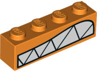 LEGO® Cărămidă 1 X 4 decorată dinţi (6263147)