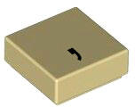 LEGO® Placa neteda 1 x 1 virgula (virgula-t)