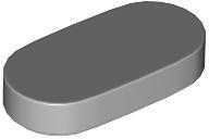 LEGO® Placa neteda 1 X 2 oval (6412816)
