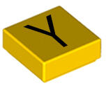 LEGO® Placă netedă 1 x 1 litera Y (litera-y-g)