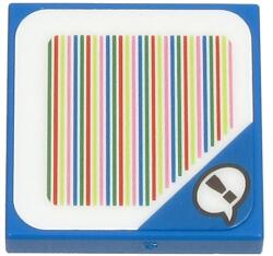 LEGO® Placă netedă 2 X 2 decorată cu autocolant cod de bară (6354341)