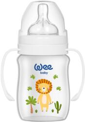 Wee Baby Biberon cu mânere Wee Baby - Safari, PP, 150 ml, leu (483)