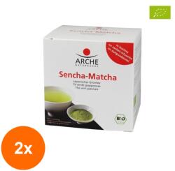 Arche Naturküche Set 2 x Ceai Verde Japonez BIO, Sencha Matcha, 15 g, Arche