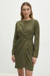 ANSWEAR rochie culoarea verde, mini, evazată BBYA-SUD037_87X (457D.hos)