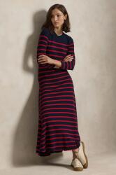 Ralph Lauren rochie culoarea bleumarin, maxi, evazată, 211924266 PPYH-SUD06I_55X (211924266)