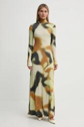 Nanushka rochie NEMY culoarea verde, maxi, evazată, NW24FWDR32976 9BYH-SUD1UW_71X (NW24FWDR32976)